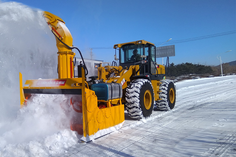 Loader snow removal equipment